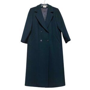 Vintage Womens Wool Overcoat XL Double Breasted Minimalist Capsule 100% Wool USA